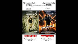 Commando 2 Vs Commando 3 Movie comparison 🔥  Movie review  movies thriller southmovie [upl. by Eanat]