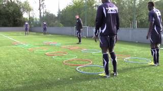 Séance entrainement football  AJ AUXERRE U17U19  Appuis et coordination [upl. by Henden]