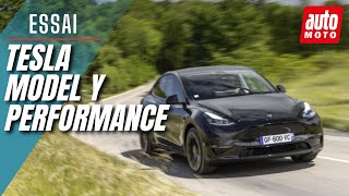 Essai Tesla Model Y Performance  familiale interstellaire [upl. by Akerdnahs]