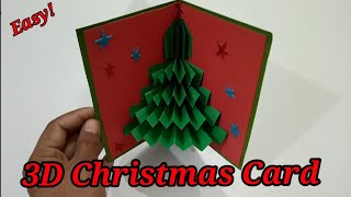 Christmas greeting card  How to make a christmas card [upl. by Hardwick]