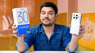 Tecno Camon 30 Unboxing  70W Charging Glass Back Helio G99 120Hz AMOLED Display [upl. by Benoite974]