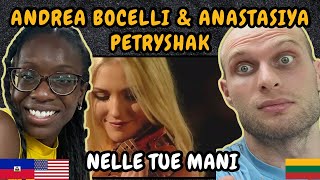 REACTION TO Andrea Bocelli amp Anastasiya Petryshak  Nelle Tue Mani Gladiator  FIRST TIME HEARING [upl. by Aihcsrop]