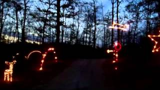 Blue Ridge GA Christmas Display Collins Family House Above the Rest Cabins [upl. by Leveridge261]