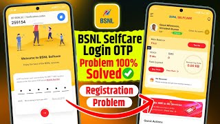 Bsnl selfcare app login otp problem  bsnl selfcare app registration problem  bsnl selfcare app [upl. by Mosa555]