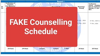 NEET PG 2024  MCC Fake Counselling Schedule In Circulation II Be Aware Of these Notices neetpg2024 [upl. by Ordnael]