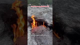 Hiç yanan taş gördünüz mü fire olimpos travel [upl. by Eeltrebor]