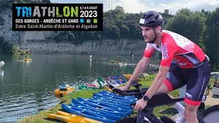 Triathlon des gorges Ardèche et Gard 2023 [upl. by Enelyaj]