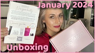 RoccaBox January 2024  Beauty Box Unboxing  New Year Beauty Edit  With 25 Off Discount Link [upl. by Quincey]