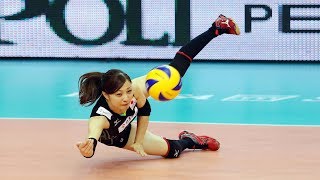 Crazy Volleyball Libero Arisa Sato HD [upl. by Zurkow]