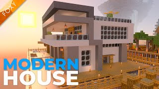 MODERN HOUSE BUILD  Super Chunk Block 10  Minecraft Bedrock Edition 114 SMP [upl. by Ibrab]