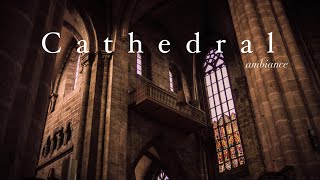 Cathedral  ASMR Ambience  chant rain monastery sounds stained glass window [upl. by Kcirdaed]