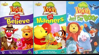 The Book of Pooh  Fun with Make Believe Fun with Manners and Just Say BOO 2003 UK VHS [upl. by Pollyanna]