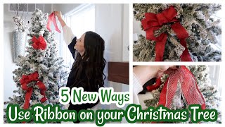 5 Ways to Hang Ribbon on a Christmas Tree How to Put Mesh Ribbon on your Christmas Tree [upl. by Jedd]