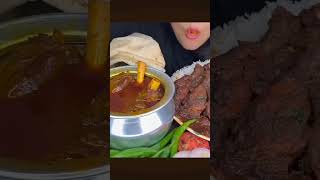 Chicken liver curry and mutton curry with purimukbang eatingshowfoodshorts maltispiceloveviral [upl. by Mills]