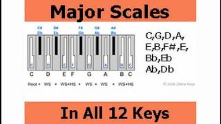 Major Scales How to Play Major Scales in All 12 Keys  Music Theory for Beginners [upl. by Kliman]