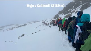 Maja e Kallkanit 2189 m e kallkanizuar nga era e ftohtë bora dhe akulli Stërblevë Librazhd [upl. by Perron]