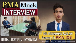 pma initial interview  initial Mock Interview  Issb mock interview  Pak army interview [upl. by Ylrebmyk]