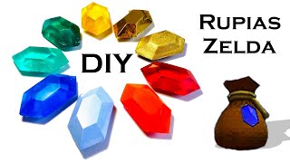 DIY  Cómo hacer rupias de Zelda con resina  Plantilla Gratis [upl. by Mcnelly]