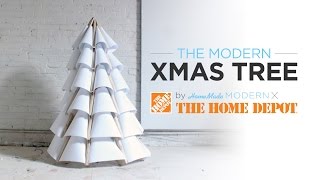 How to make a modern wooden Christmas tree out of plywood [upl. by Tfat169]