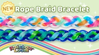 NEW Rope Braid Bracelet Rainbow Loom Tutorial by Angelynn TutorialsByA™  Intermediate Level [upl. by Alegnad]