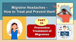 Migraine Prevention  Part 3A Medications Pharmacology For Pharmacy students and pharmacists [upl. by Kenlay]