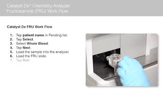 How to Run a Fructosamine FRU on the Catalyst Dx® Chemistry Analyzer  IDEXX [upl. by Nylhtak371]