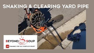 How to Snaking Yard Pipe to Clear Out Roots and Debris with Drain Snake  CHECK OUT RESULT [upl. by Tierza]