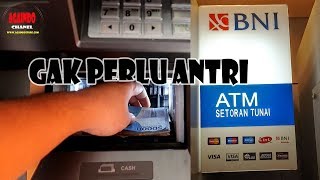 Cara Cepat Setor Tunai Bank  Via CDM  ATM Bank BNI  2018 [upl. by Ydorb]