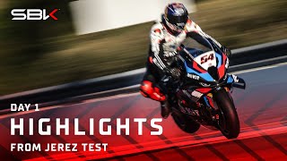 Day 1 HIGHLIGHTS 🔧  WorldSBK Jerez Winter Test [upl. by Aivull79]