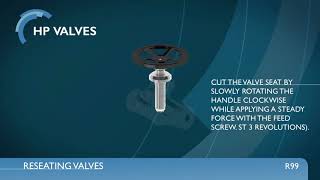 Reseating of HP Valves globe and throttle valves [upl. by Derr]