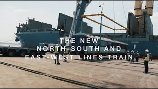 Arrival of new NorthSouth and EastWest Lines NSEWL trains 💚🚆❤️ [upl. by Salli]