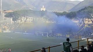 ingresso squadre Juve Stabia  Messina con sottofondo di quotlasciatemi cantarequot [upl. by Worthy258]