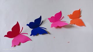 how to make a beautiful paper butterflyeasy paper craft butterfly making 🦋 [upl. by Nuawed]