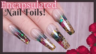 How To Encapsulate Nail Foils In Acrylic  Young Nails Acrylic Nail Tutorial 💅🏽 [upl. by Whelan]