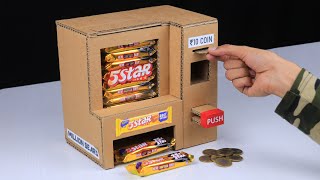 How to Make A Chocolate Vending Machine From Cardboard Without DC Motor [upl. by Hibbs]