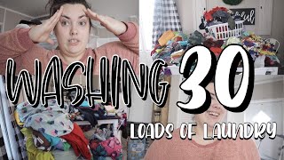 CATCHING UP ON ALL MY LAUNDRY 🧺 I did 30 loads 👀  6 day EXTREME laundry motivation [upl. by Eladnar]