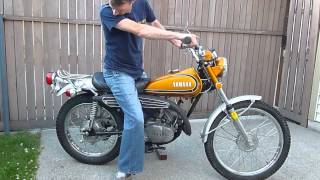 1973 Yamaha CT3 175 Enduro first start up in 30 years [upl. by Acire823]