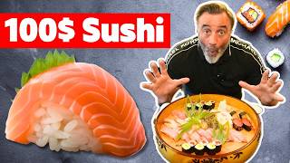 Poor Man Sushi vs Rich Man Sushi in Tokyo [upl. by Legnalos]