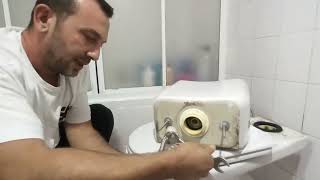 Klozet İç Takım Su Kaçırıyor sutasarrufu Toilet Seat Inner Set Water Leak Removal watersavin [upl. by Linis251]