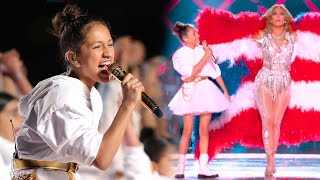 Watch JLos Daughter Emme SLAY Her Super Bowl Halftime Cameo [upl. by Noell]