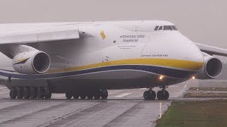 Antonov AN124  MonsterCargo Frachtflugzeug endlich am DUS Flughafen Düsseldorf gelandet [upl. by Winonah]