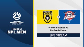 NPL Men Round 2  Wynnum Wolves vs Peninsula Power [upl. by Airotkciv]