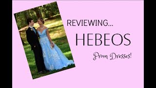 Trying on Hebeos Prom Dresses Unboxing Review [upl. by Eelsnia]