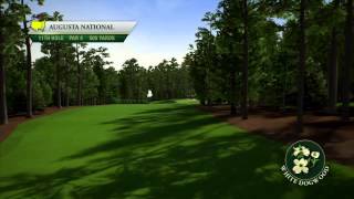 Course Flyover Augusta National Golf Clubs 11th Hole [upl. by Anissa]