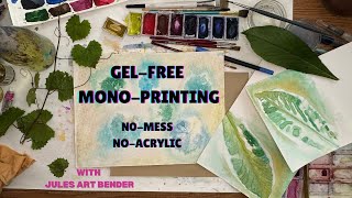 Innovative Watercolor Printmaking GelFree amp No Mess [upl. by Nikkie336]