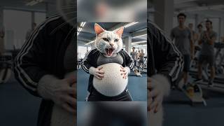 Pregnant cat gets abdominal pain during exercise cat catlover catshorts kitten ai cutecat [upl. by Grishilda]