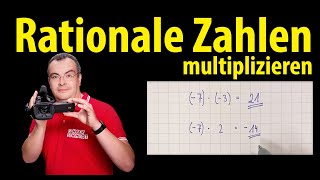 rationale Zahlen multiplizieren  ganz einfach erklärt  Lehrerschmidt [upl. by Kilah]