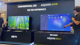 Conventional LED TV audio vs Sharp Aquos XLED TV audio [upl. by Idnahc]