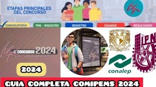 PROCEDIMIENTO para el PREREGISTRO DE COMIPEMS 2024 [upl. by Zachar]