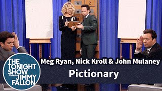 Pictionary with Meg Ryan Nick Kroll and John Mulaney [upl. by Dorothi]